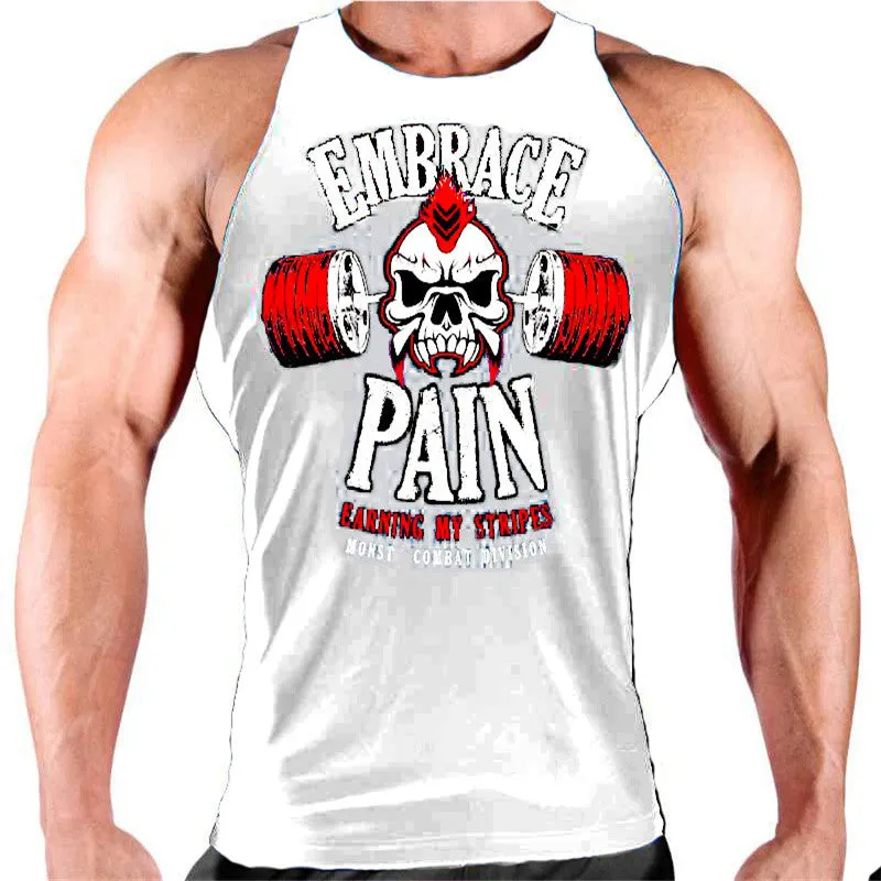 Men's Summer Casual Cotton Tank Top With Print
