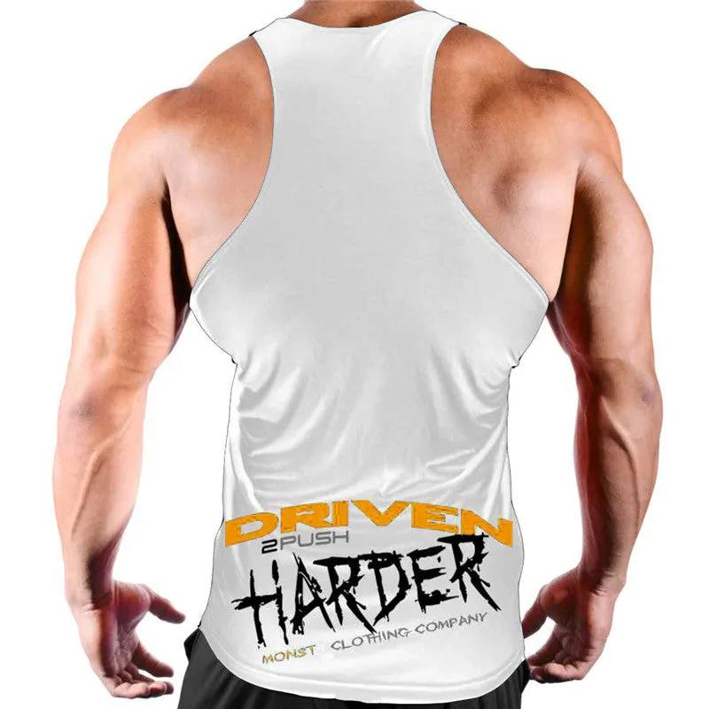 Men's Summer Casual Cotton Tank Top With Print