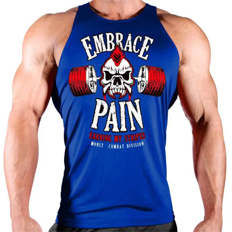 Men's Summer Casual Cotton Tank Top With Print