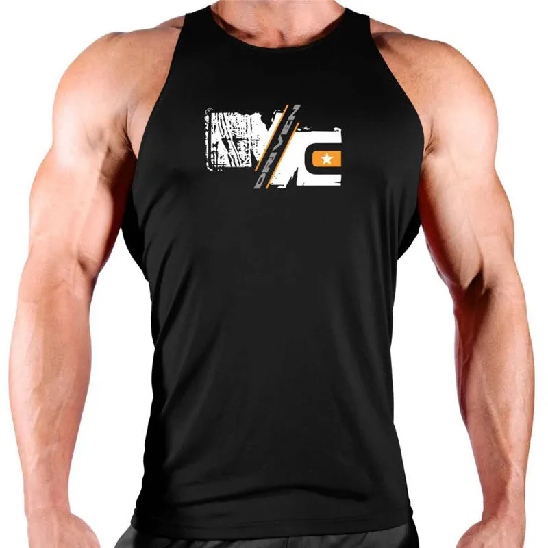 Men's Summer Casual Cotton Tank Top With Print
