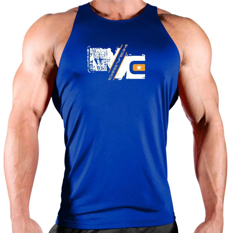 Men's Summer Casual Cotton Tank Top With Print