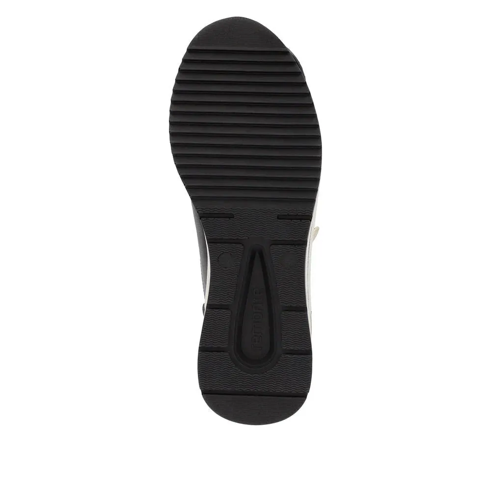 REMONTE WEDGE SNEAKER WITH ZIP BLACK/GOLD - WOMENS